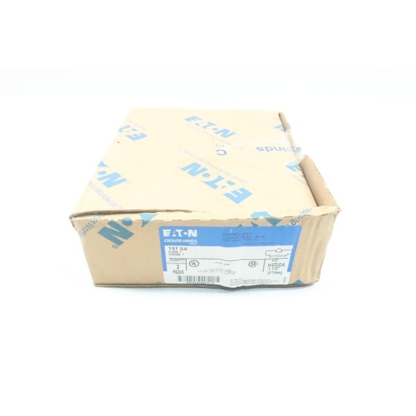 Crouse-Hinds Condulet Box Of 2 Aluminum T 1-1/2in Conduit Outlet Bodies And Box T57 SA - main